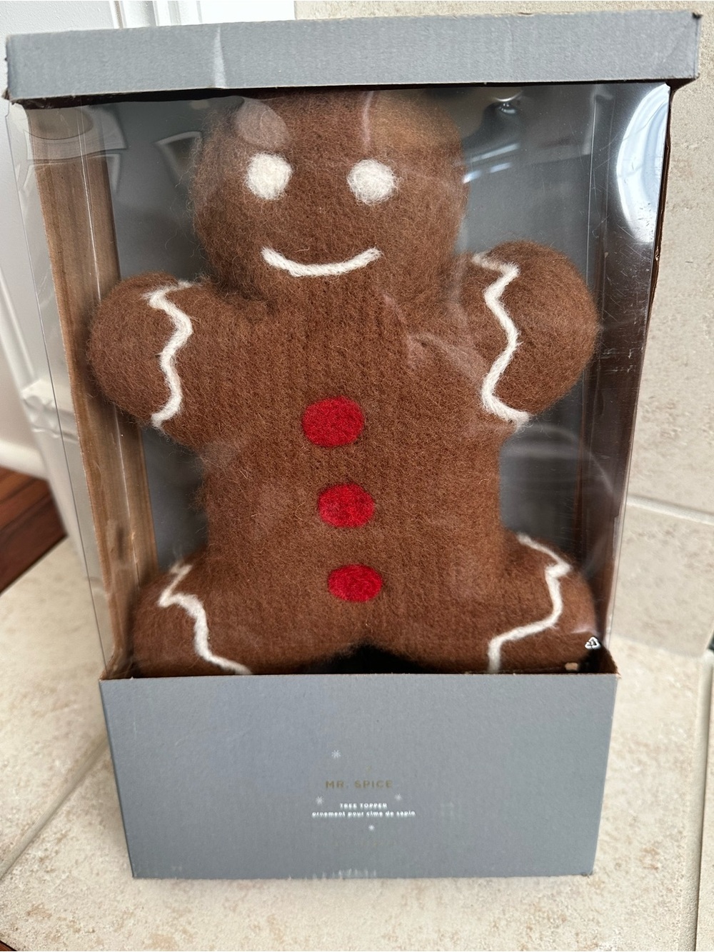 NEW Pottery Barn Mr. Spice GingerbreadTree Topper Large 14” Holiday Christmas